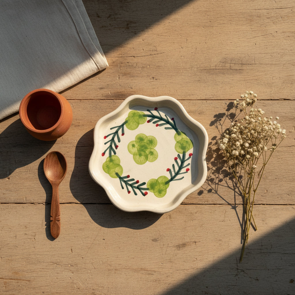 Heart & Grape Spiral Ceramic Dessert Plates 🤍🍇

(set of 1)