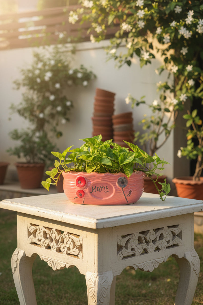 🏡 Home Bloom Wide Ceramic Planter