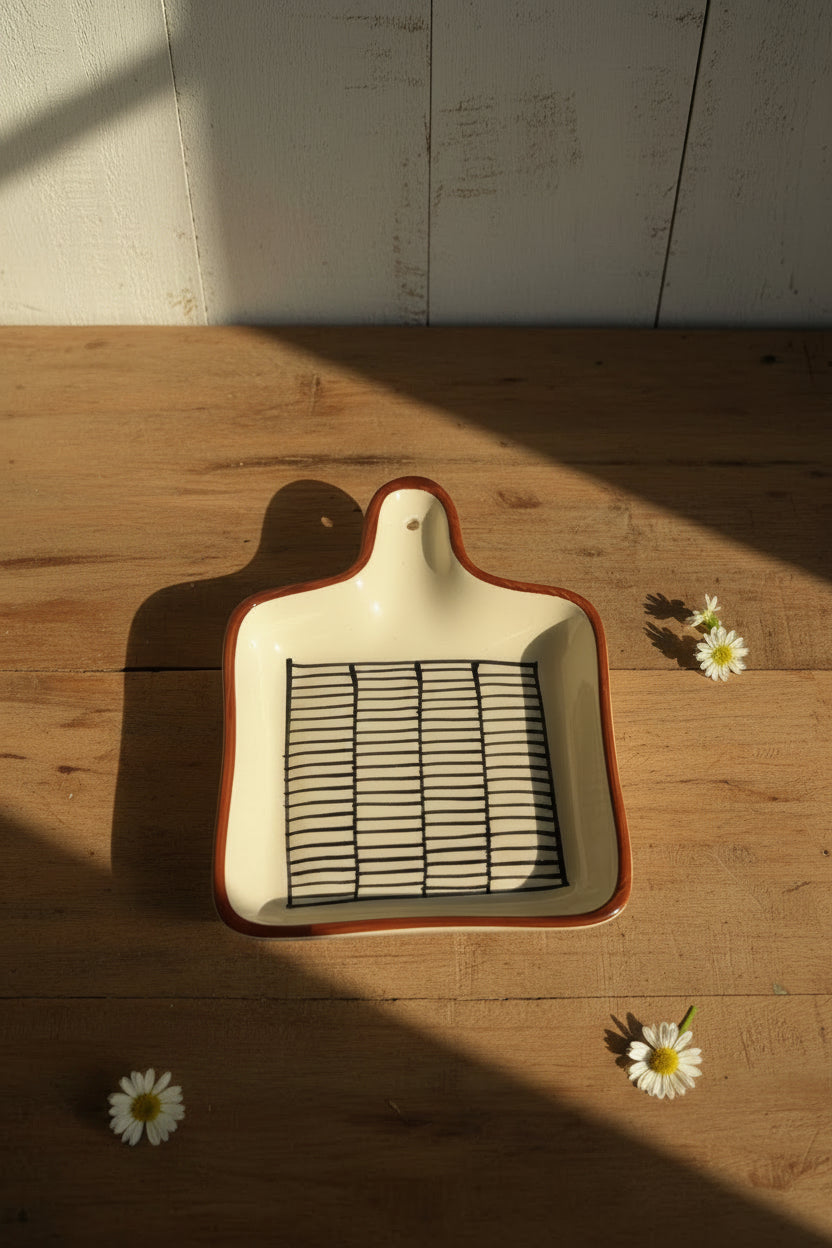 Handcrafted Ceramic Pan Platter Collection ( Set of 1 )