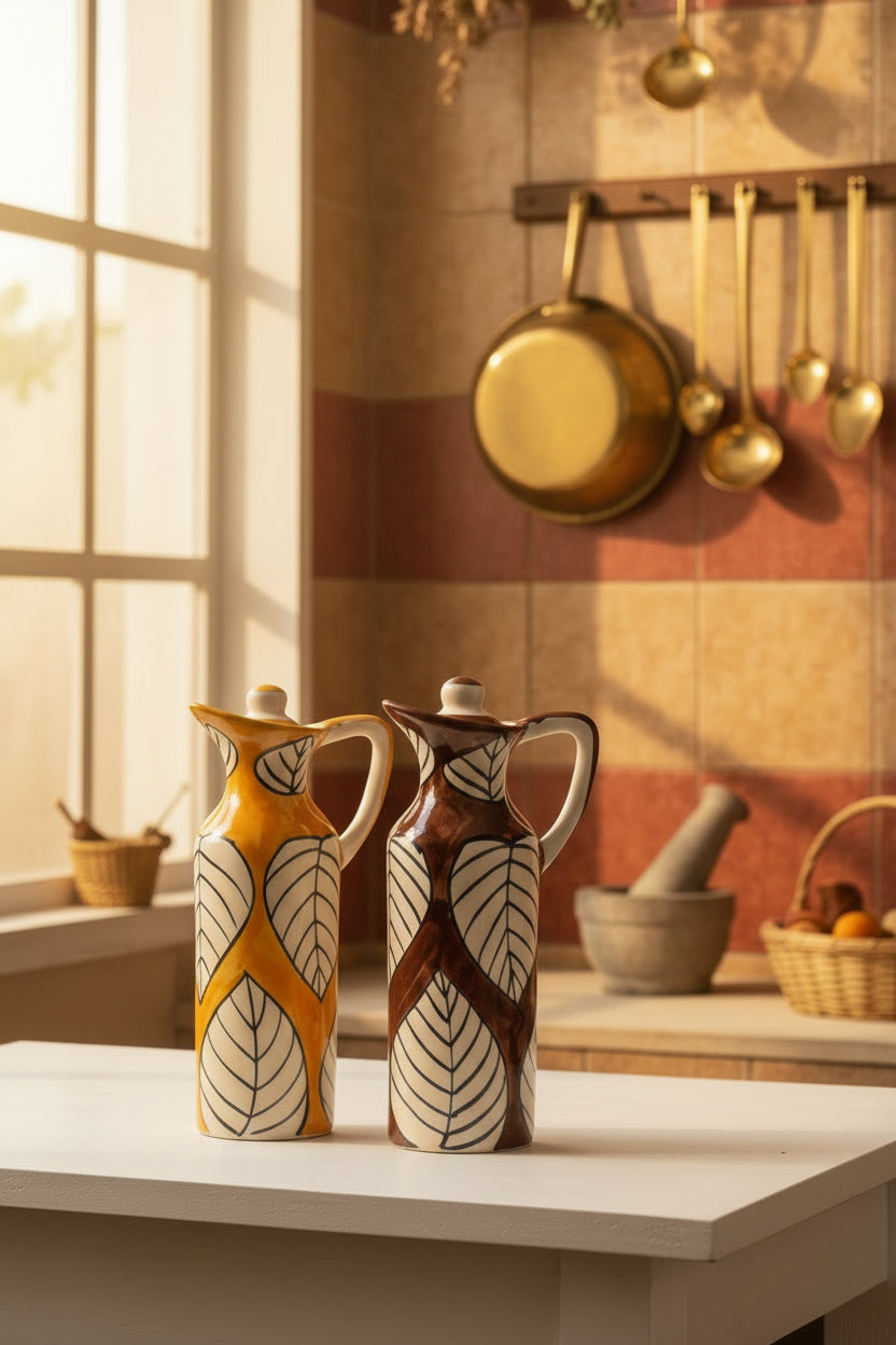Handpainted oil dispenser 350 mL