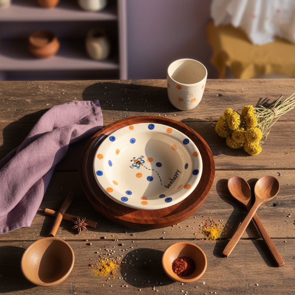 🍝 Collection Name: Pasta Party Ceramic Plates (Set of 1)