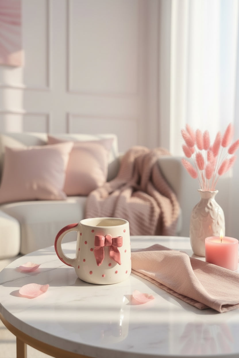 🎀 Bow Bloom Mugs ( Set of 1 )