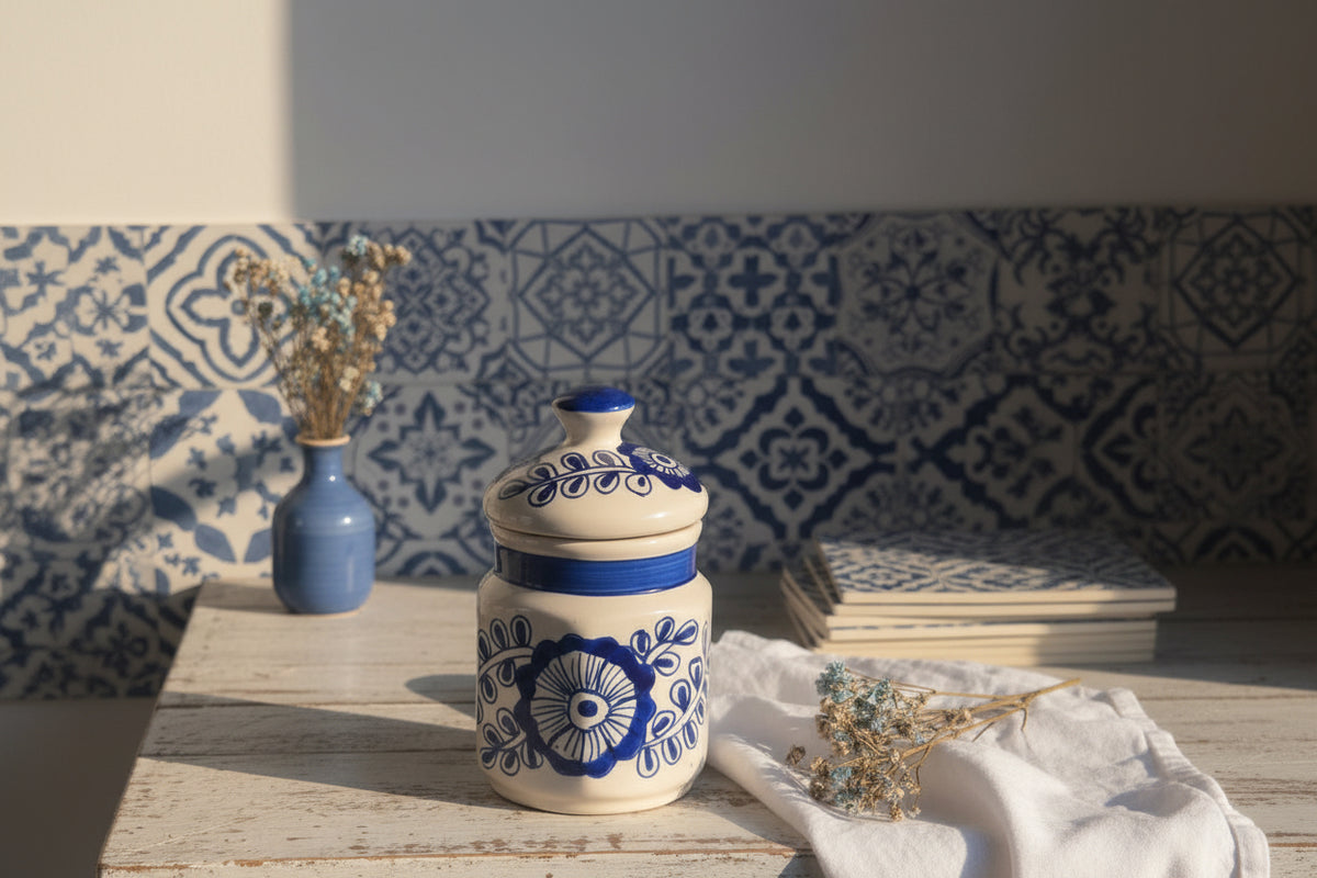 👑 Mughal Royalty Ceramic Jar Collection ( Set of 1 )