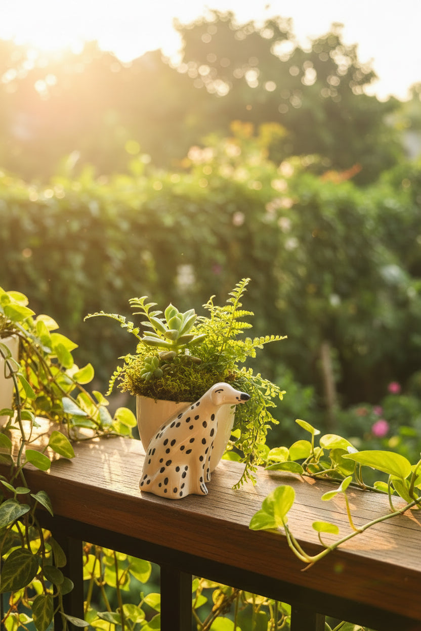 Polka Paws planter