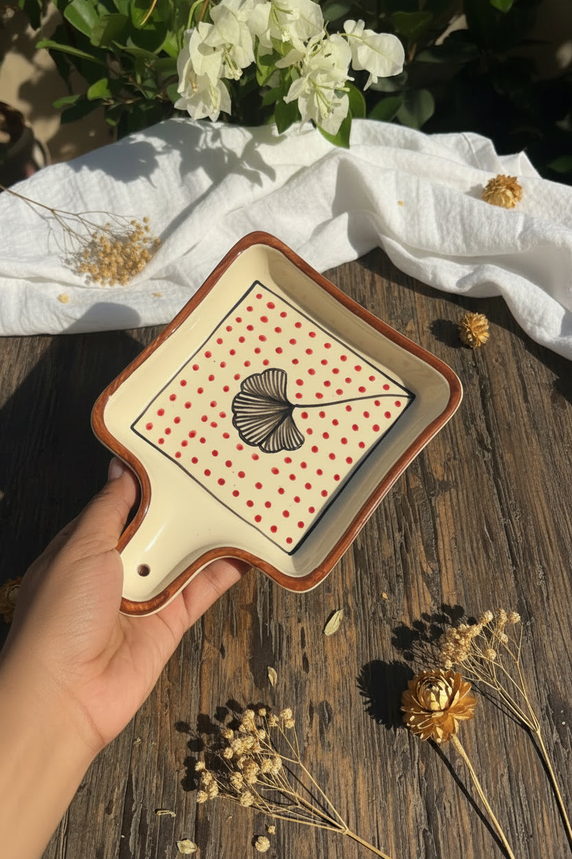 Handcrafted Ceramic Pan Platter Collection ( Set of 1 )