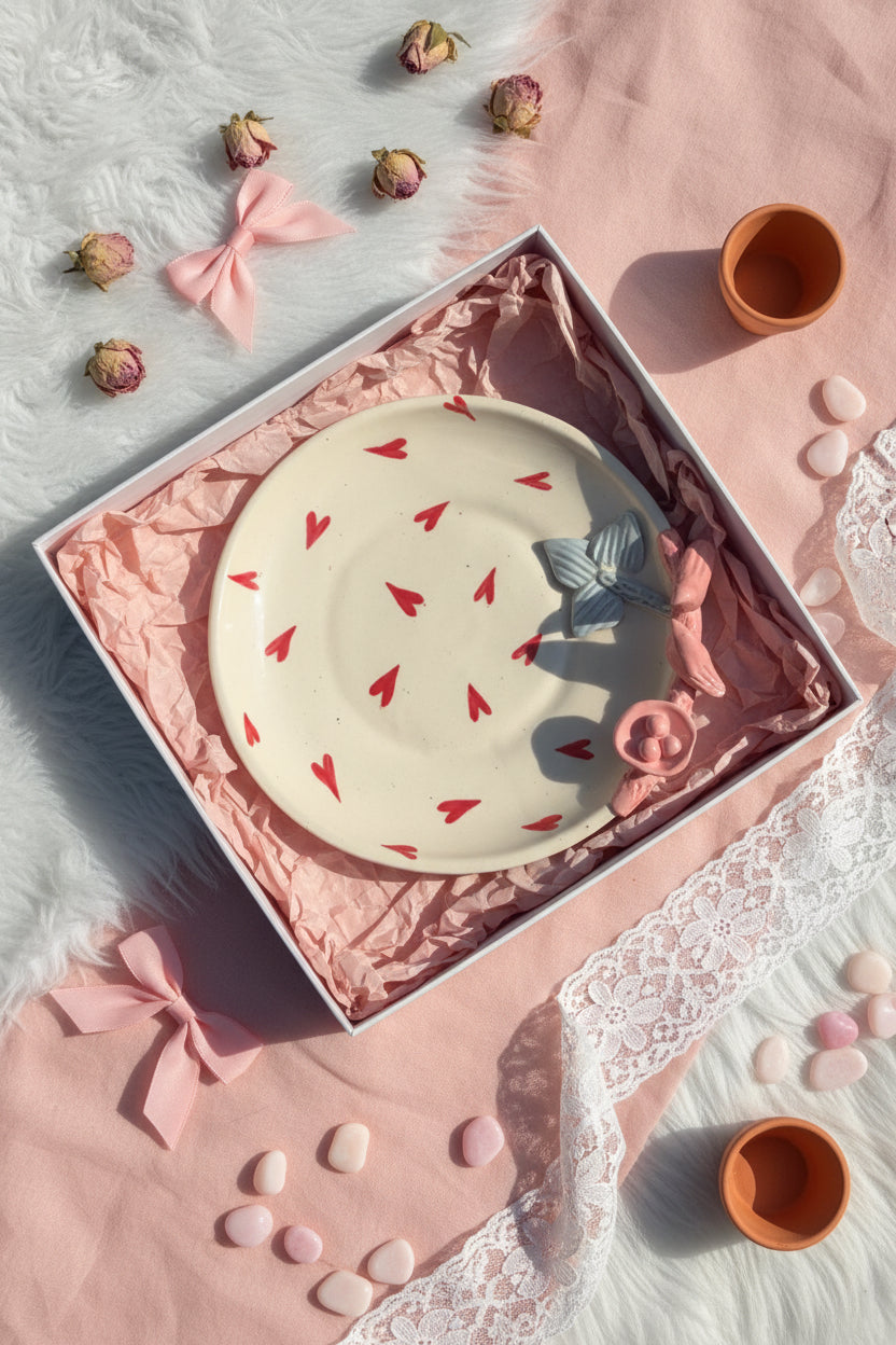 🌸 Love & Little Things Ceramic Plate Collection( Set of 1 )