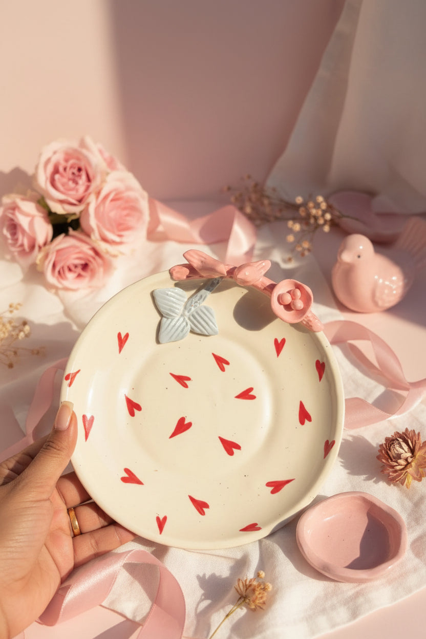 🌸 Love & Little Things Ceramic Plate Collection( Set of 1 )