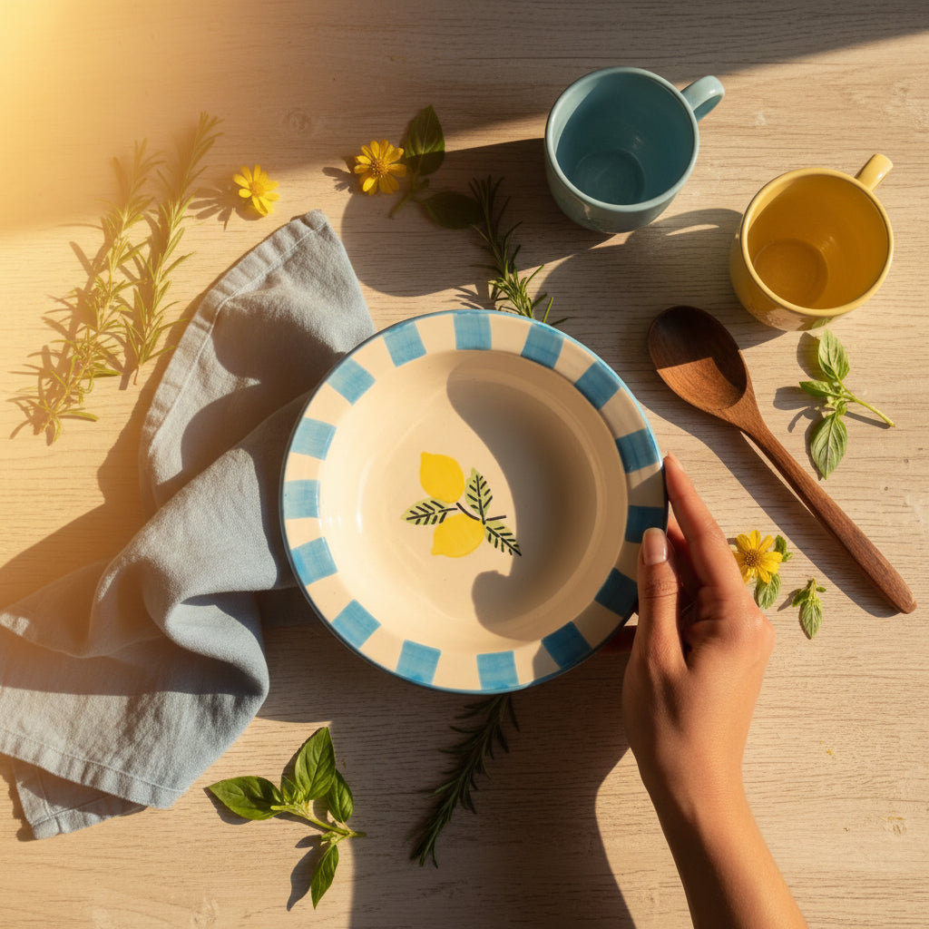 🍝 Collection Name: Pasta Party Ceramic Plates (Set of 1)