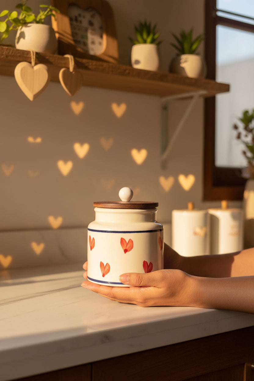 Handpainted Airtight jars 500 mL