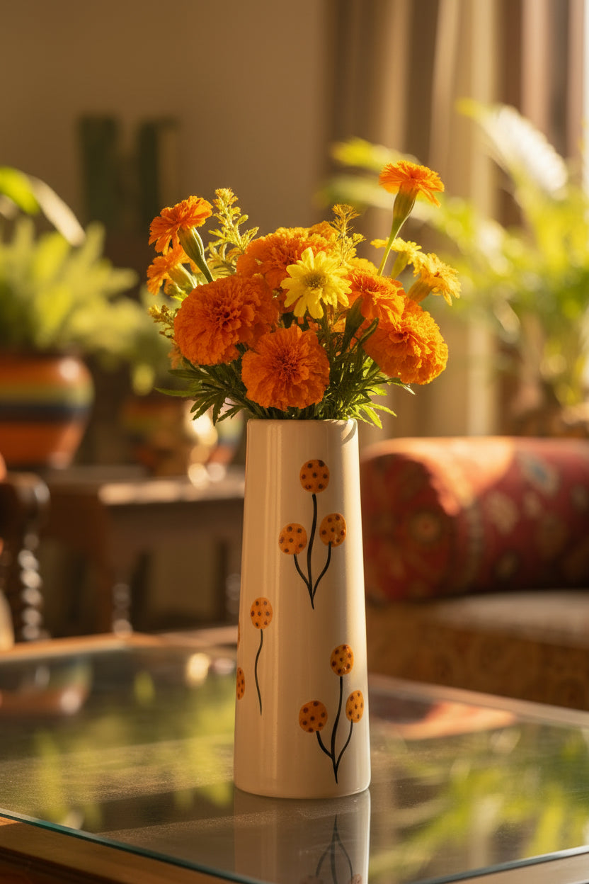 Cherry bloom , Sunflower and daisy stem vases