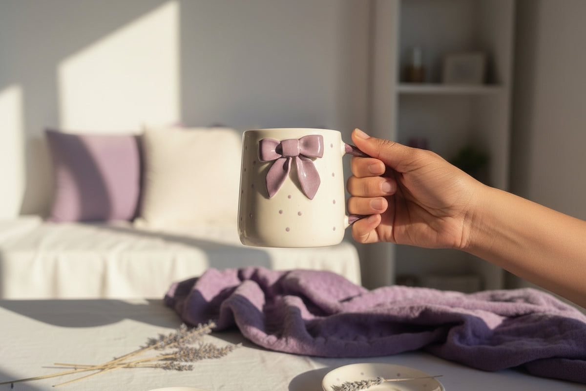 🎀 Bow Bloom Mugs ( Set of 1 )