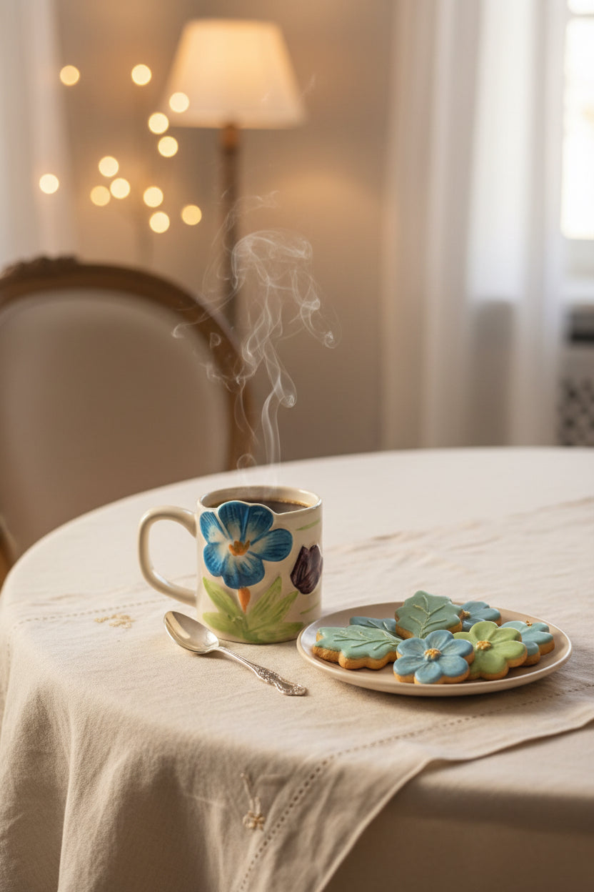 My Crockery shop Embossed floral mugs