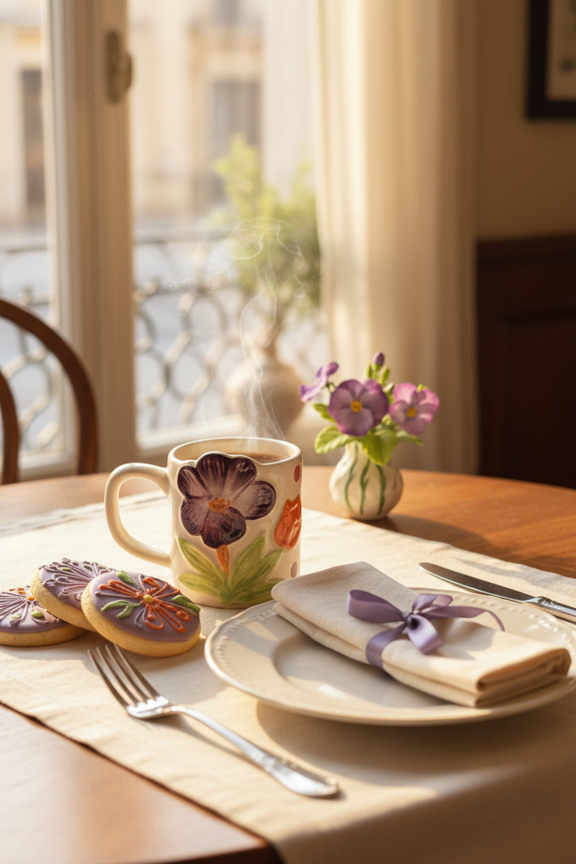 My Crockery shop Embossed floral mugs