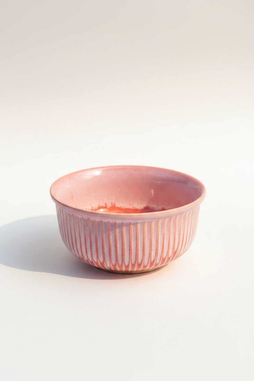 Blush and sage Stripe bowls capacity 600 mL