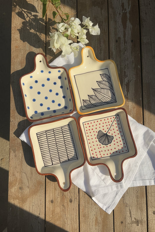 Handcrafted Ceramic Pan Platter Collection ( Set of 1 )