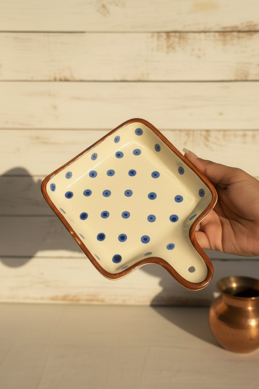 Handcrafted Ceramic Pan Platter Collection ( Set of 1 )
