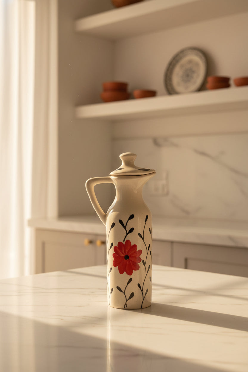Handcrafted Ceramic Oil Dispenser – 350 mL