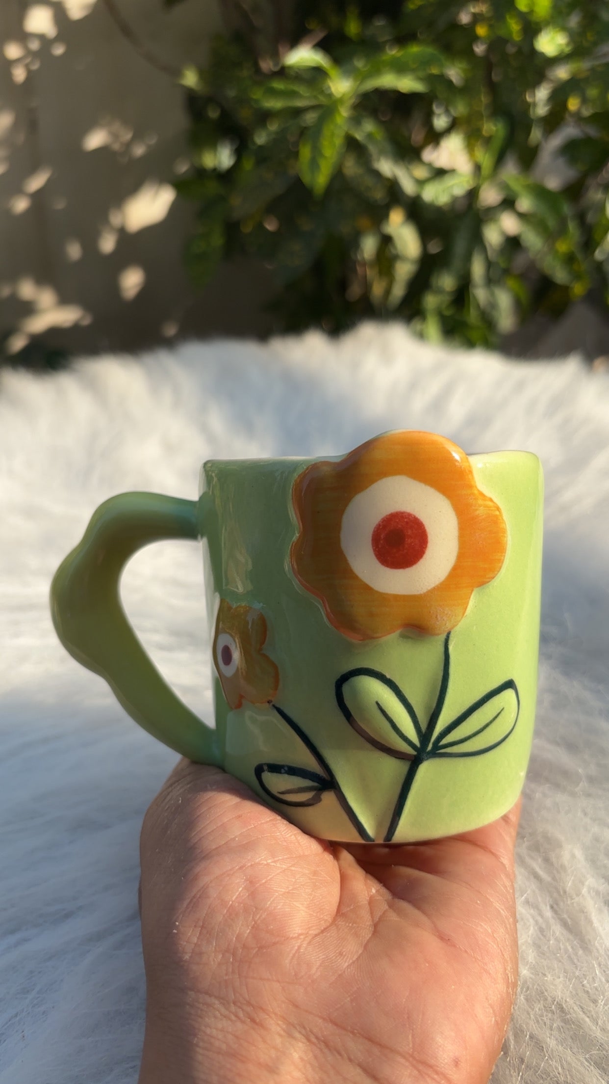 My Crockery shop Embossed floral mugs