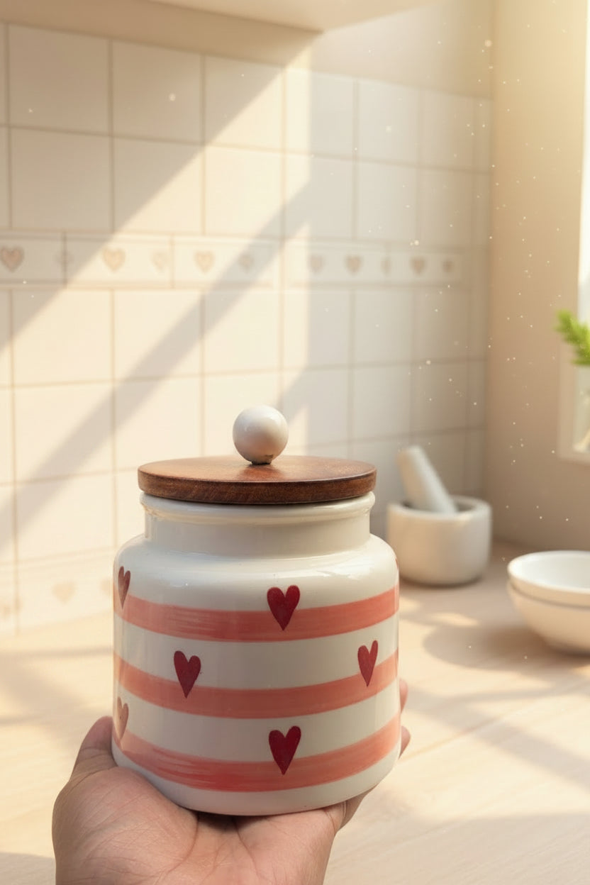 Handpainted Airtight jars 500 mL