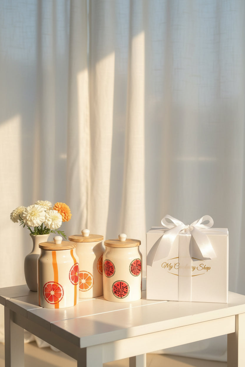 🍊 Summer Orchard Ceramic Jar Collection 🍉