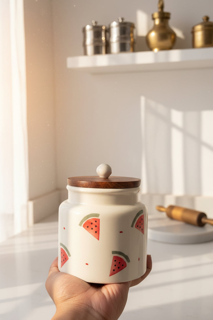 Handpainted Airtight jars 500 mL