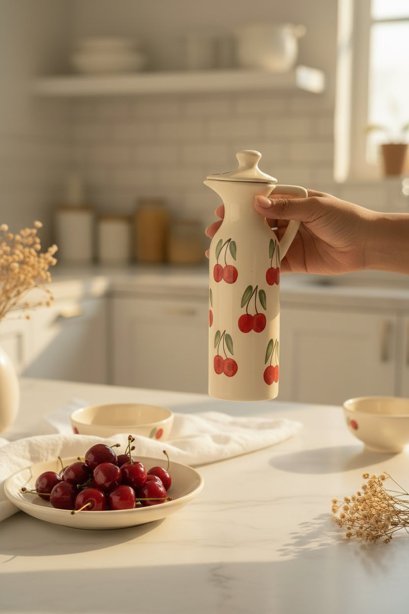 Love Collection Handcrafted Ceramic Oil Dispenser – 350 mL