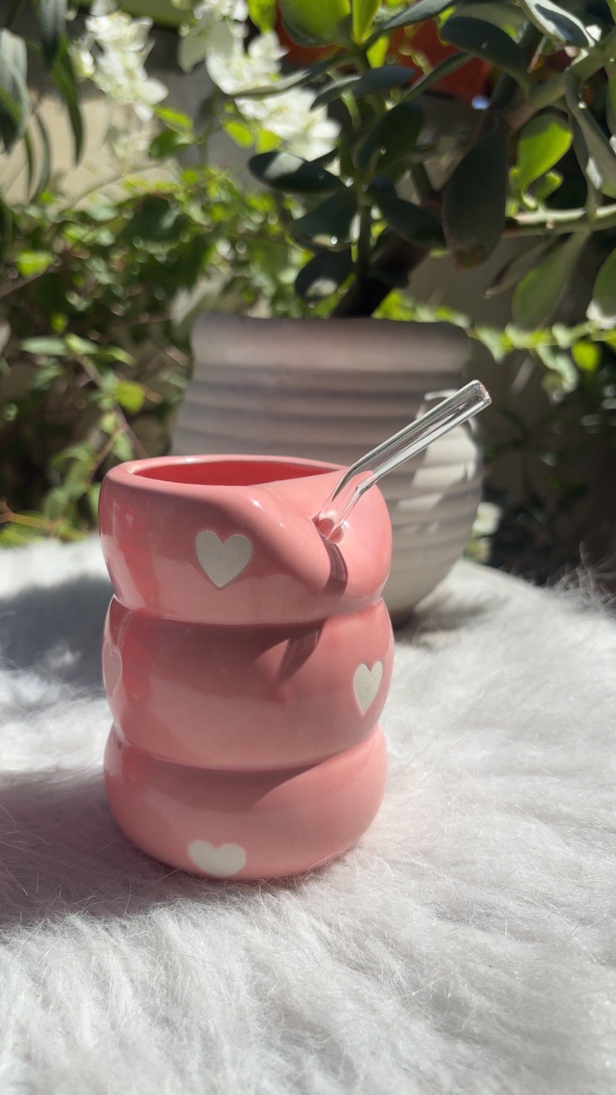 Ceramic Sippers with straw
