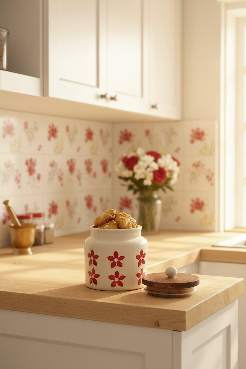 Handpainted Airtight jars 500 mL