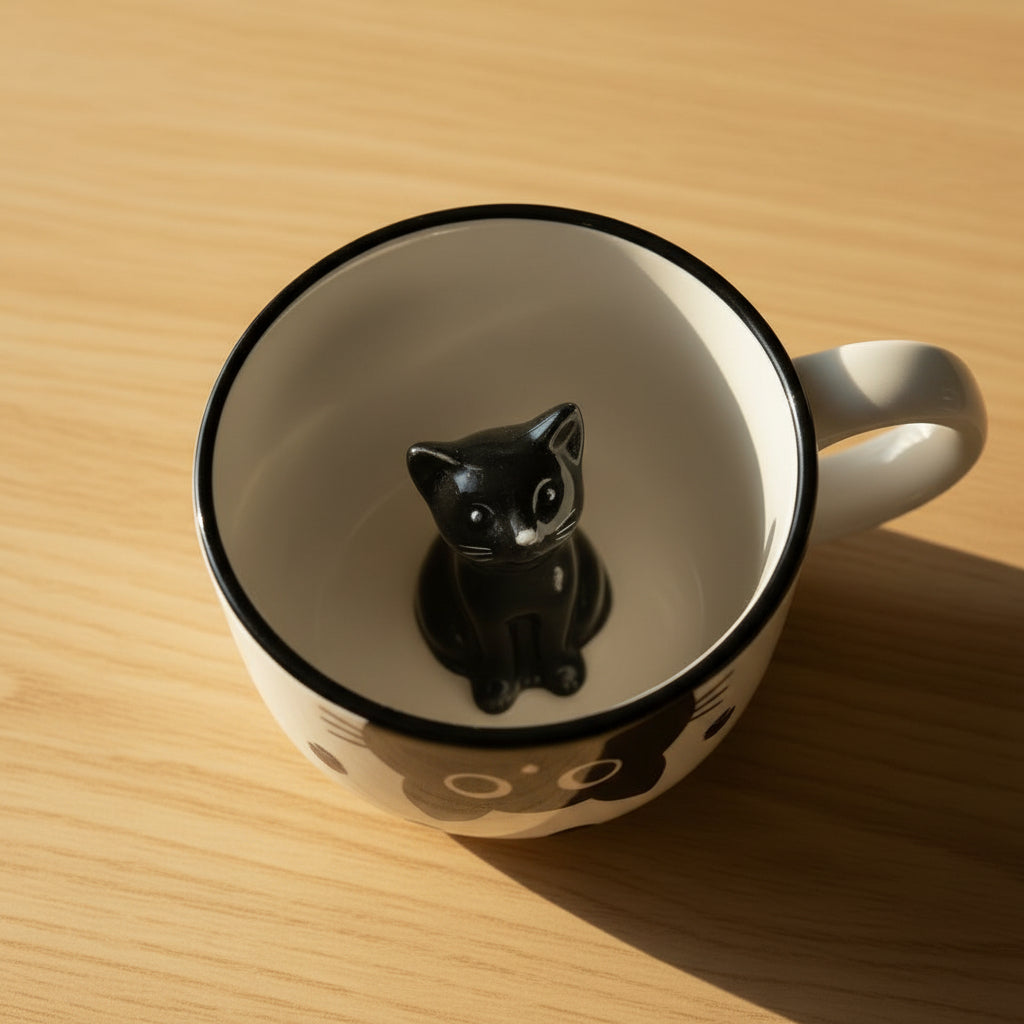 Whiskers & Paws Embossed Ceramic Mug Collection (Set of 1)