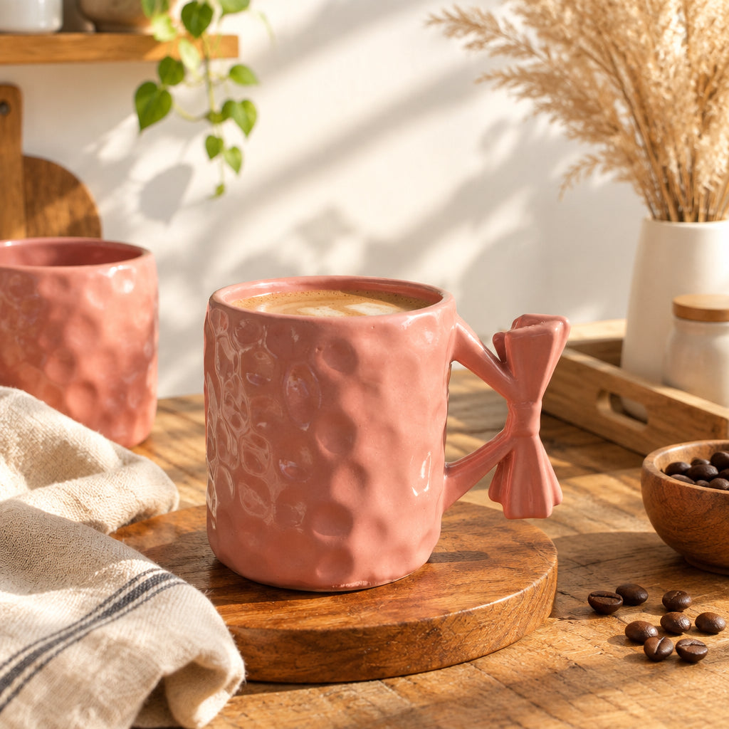 Bow Belle  Ceramic Mug – 300 mL 🎀💗(Set of 1)