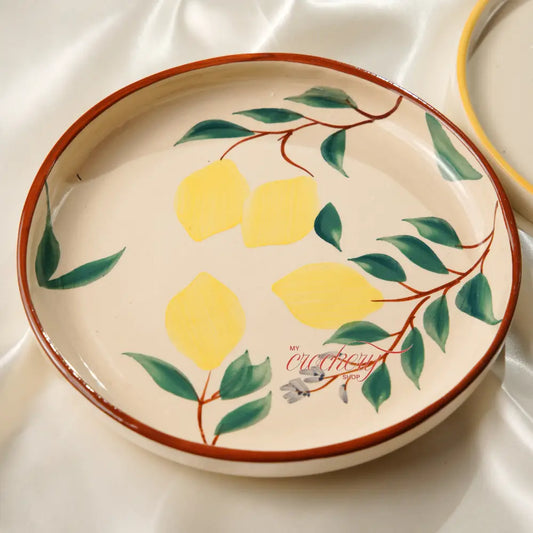 My Crockery Shop Artisan Botanical Ceramic Plate- Single - Lemon Grove - Serveware