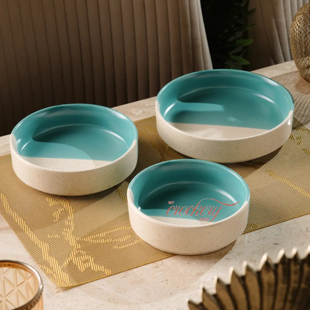 My Crockery Shop Ceramic Bowl Set - Mint Stone - Serveware
