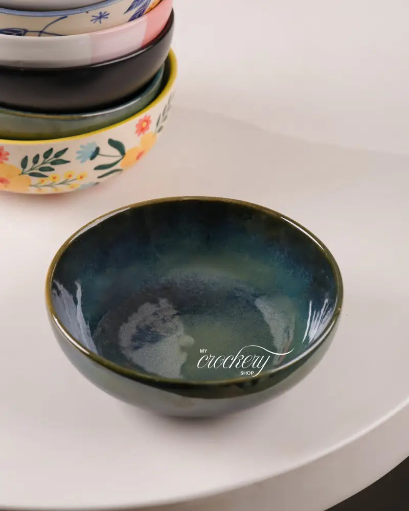 My Crockery Shop Signature Artisan Ceramic Bowl – 700ml (Single Piece) - Olive beauty - Serveware